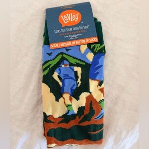 NWT Men’s Green & Blue Mountain Hike Crew Socks